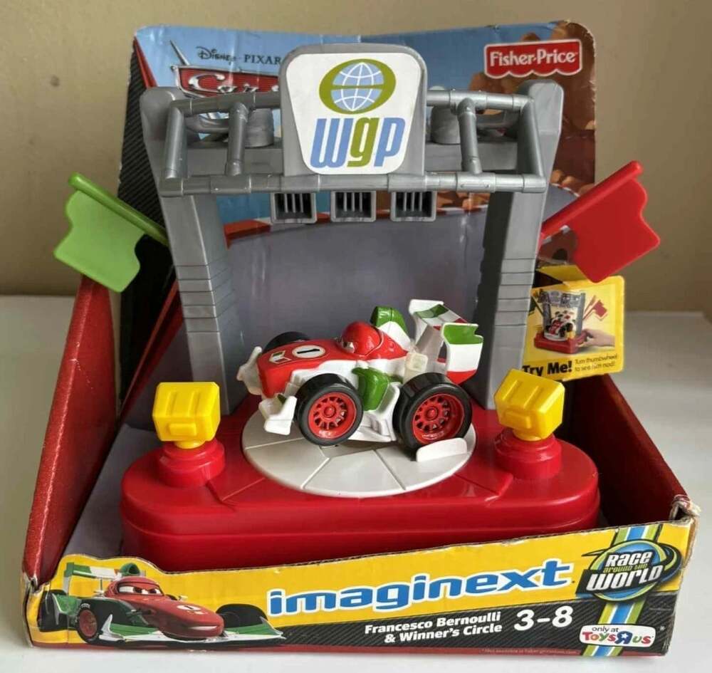 2012 Imaginext Cars 2 Race Around the World Francesco Bernouli Winners Circle